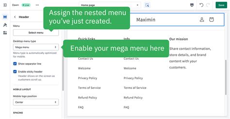 [Shopify Dawn Theme] How To Add Mega Menu .